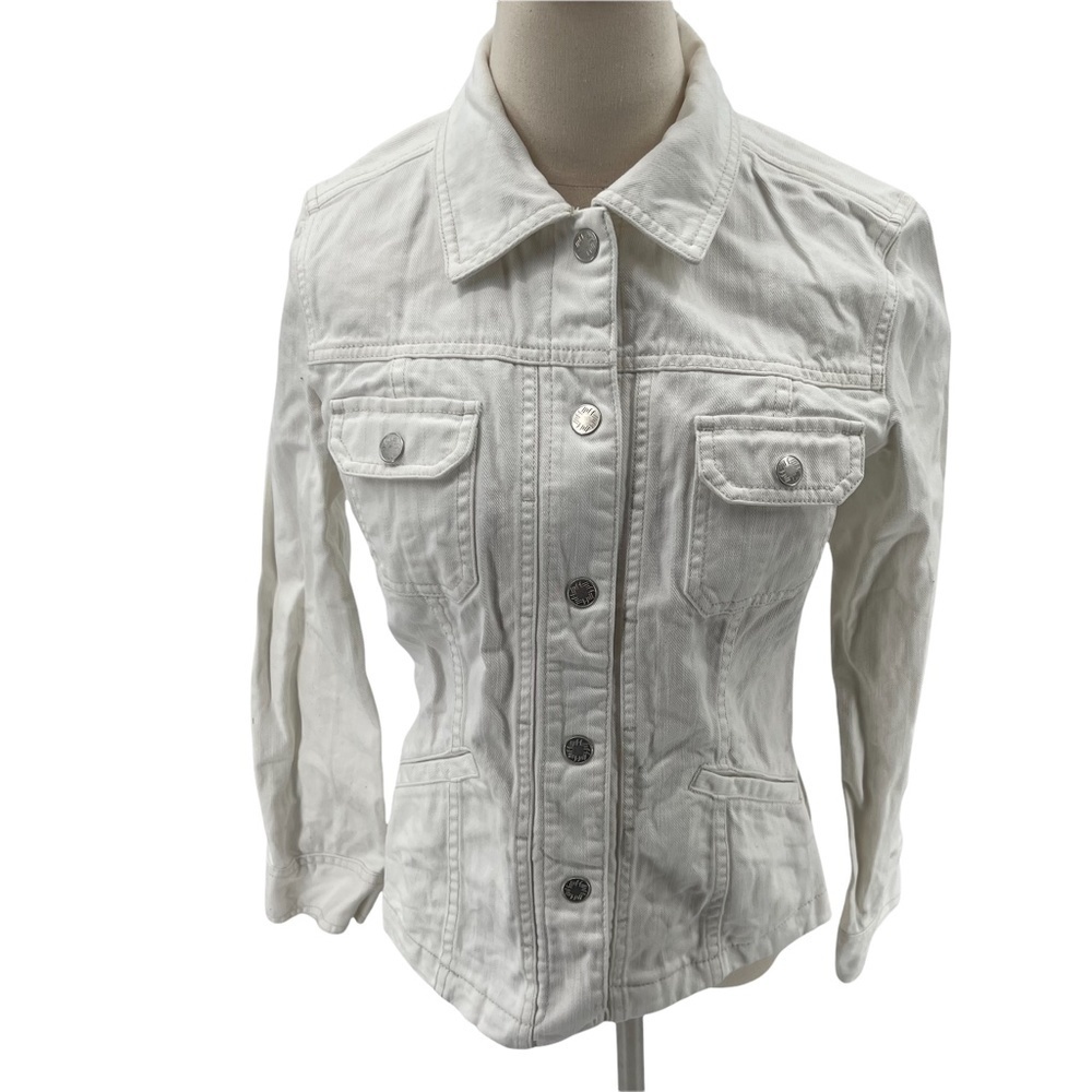 J.Jill White Denim Jean Jacket Size XS Women’s